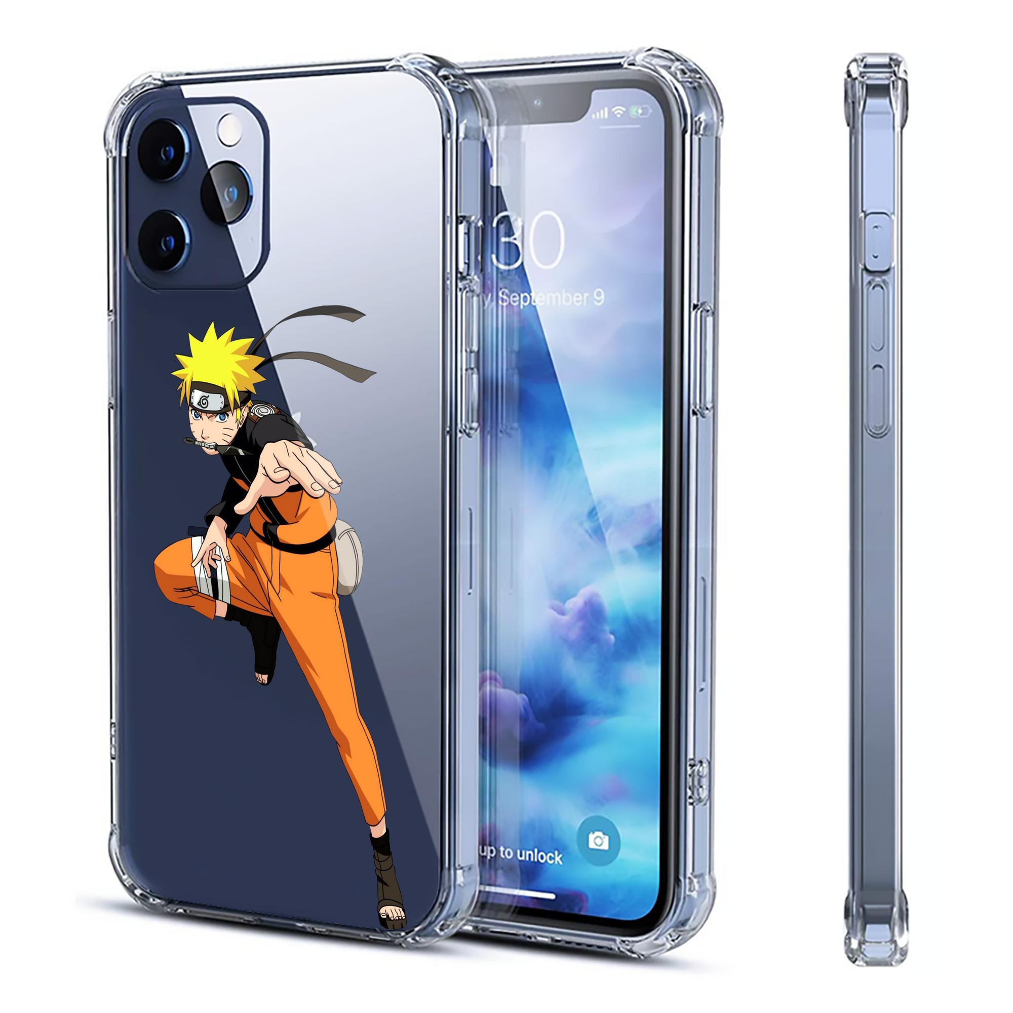 （画像用） NARUTO -ナルト- うずまき ナルト Uzumaki Naruto 【iPhone 12シリーズ対応】透明スマホケース（クリアソフトケース）
